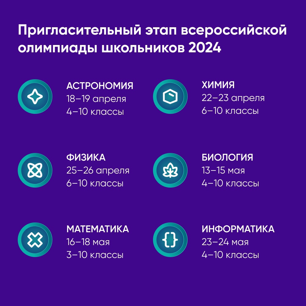 Открыта регистрация на пригласительный этап Всероссийской олимпиады школьников!.