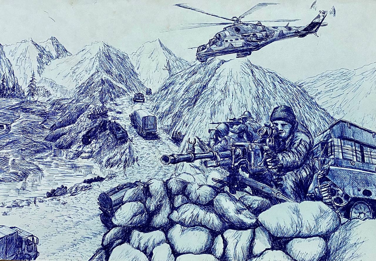 Самаевский Вадим, ученик 9Б класса - участник конкурса детского рисунка «Жизнь, деленная на граммы»..