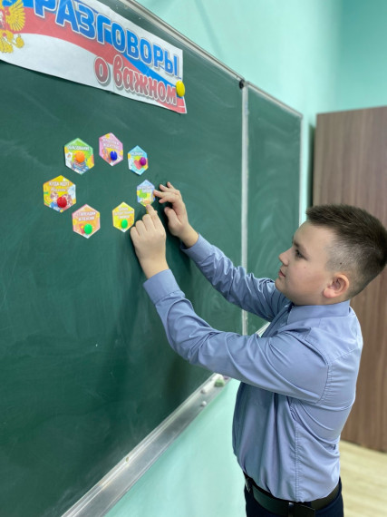 После линейки прошел первый урок «Разговоры о важном» на тему: «Налоговая грамотность».